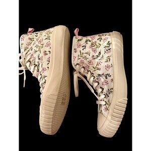 J.Crew Women's $88 Classic High Top Sneakers Whisp Floral Size 7M BF748